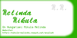 melinda mikula business card